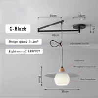 Lustres à bascule LED pour table à manger nordique | Marco Lucetti G Noir