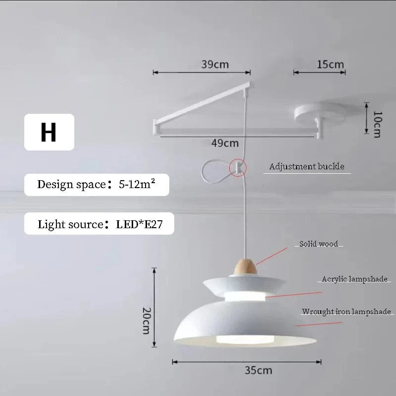 Lustres à bascule LED pour table à manger nordique | Marco Lucetti H