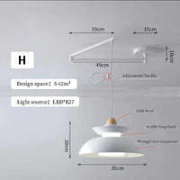 Lustres à bascule LED pour table à manger nordique | Marco Lucetti H