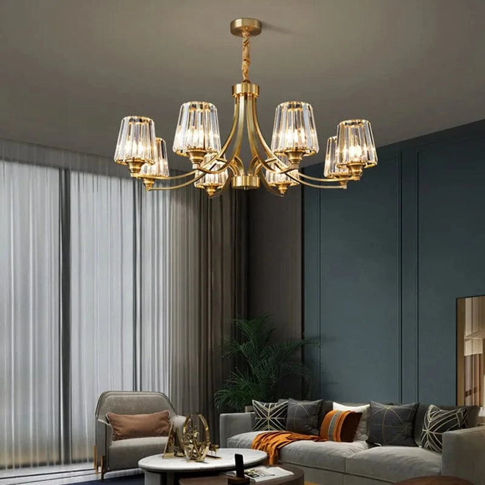  Lustres Cristal Cuivre Nordique Luxe LED pour Déco Intérieure | Marco Lucetti