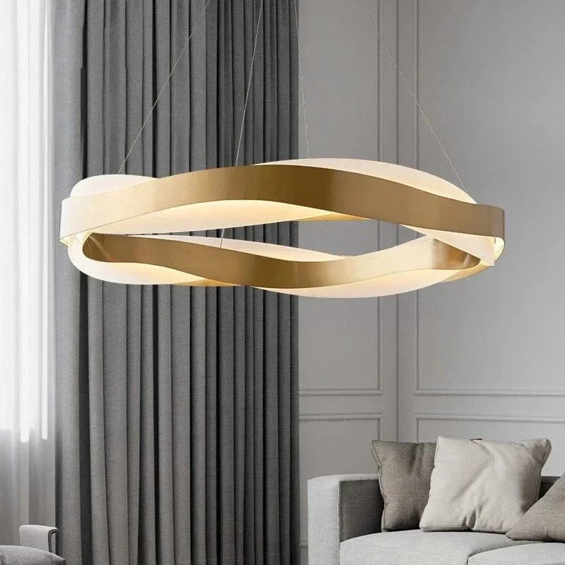 Lustres de cercle noir et or de luxe - Décoration de la maison : Suspension Circle Luxe | Marco Lucetti