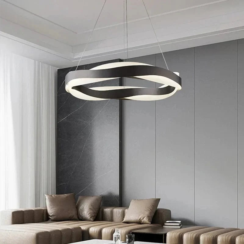 Lustres de cercle noir et or de luxe - Décoration de la maison : Suspension Circle Luxe | Marco Lucetti