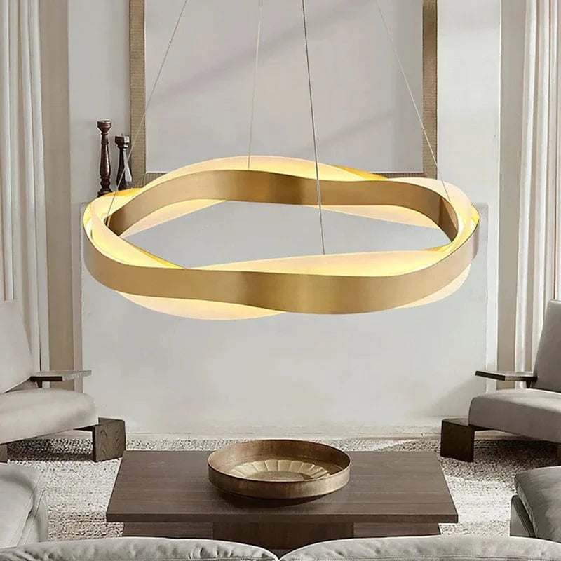 Lustres de cercle noir et or de luxe - Décoration de la maison : Suspension Circle Luxe | Marco Lucetti