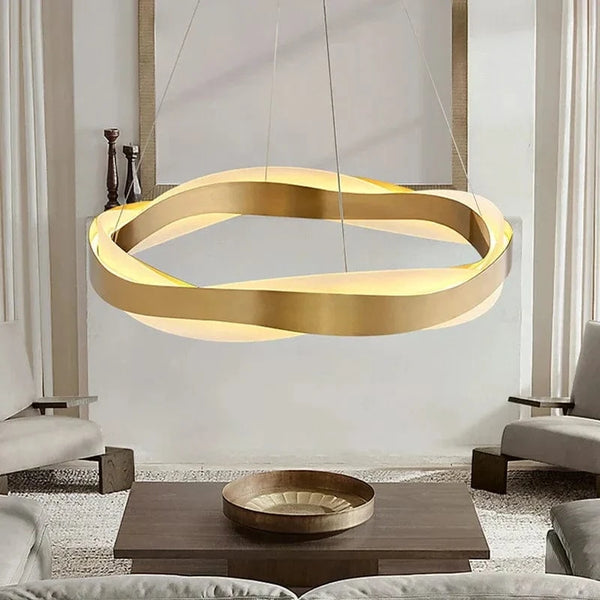 Lustres de cercle noir et or de luxe - Décoration de la maison : Suspension Circle Luxe | Marco Lucetti