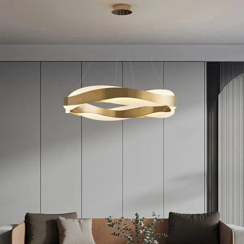 Lustres de cercle noir et or de luxe - Décoration de la maison : Suspension Circle Luxe | Marco Lucetti