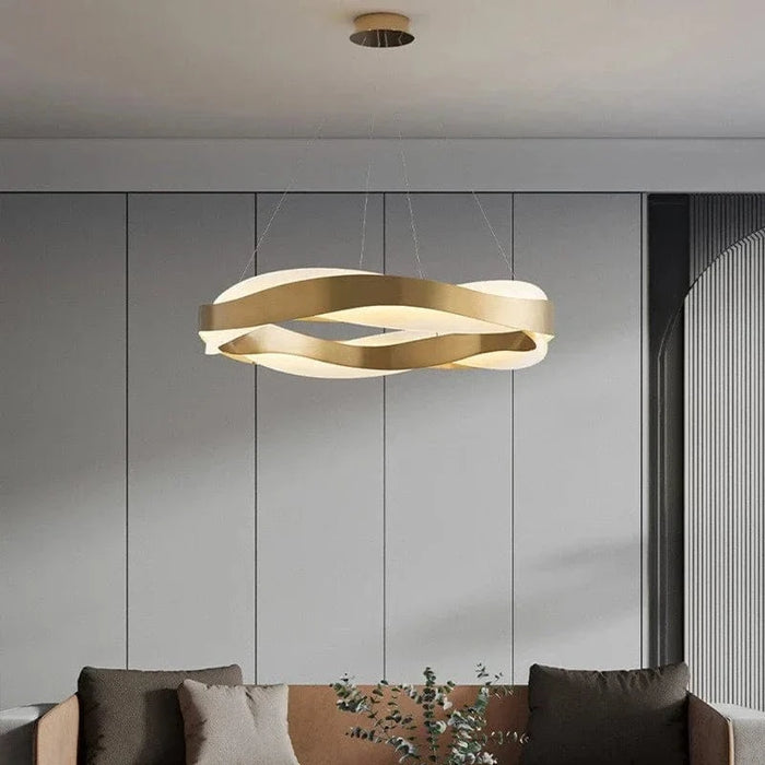 Lustres de cercle noir et or de luxe - Décoration de la maison : Suspension Circle Luxe | Marco Lucetti