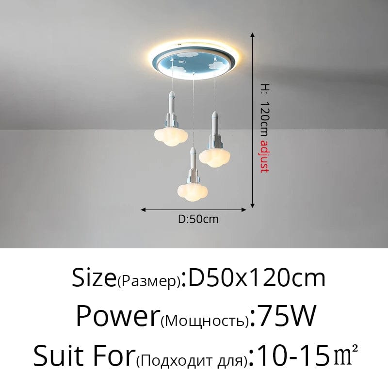 Lustres de chambre à coucher pour enfants avec trois têtes LED créatives | Marco Lucetti