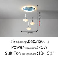 Lustres de chambre à coucher pour enfants avec trois têtes LED créatives | Marco Lucetti