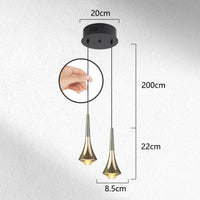 Lustres de décoration nordique pour illuminer votre salle à manger | Marco Lucetti A or à 2 têtes / Blanc froid