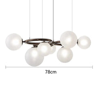 Lustres de décoration nordique pour la salle à manger : Lampes suspendues élégantes | Marco Lucetti 7 têtes blanches / Blanc froid