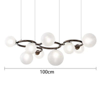 Lustres de décoration nordique pour la salle à manger : Lampes suspendues élégantes | Marco Lucetti 9 têtes blanches / Blanc froid