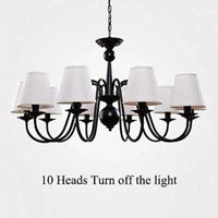 Lustres de mariage américains vintage pour cuisine, bar et café - Éclairage LED noir, blanc et bleu | Marco Lucetti Moule 10 lumières