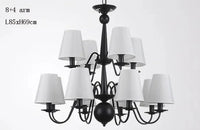 Lustres de mariage américains vintage pour cuisine, bar et café - Éclairage LED noir, blanc et bleu | Marco Lucetti Moule 12 lumières