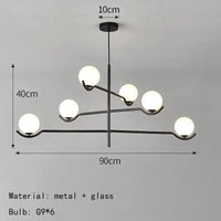 Lustres designs en verre et métal - Luminaires suspendus livraison directe | Marco Lucetti 6 lumières / 5000K