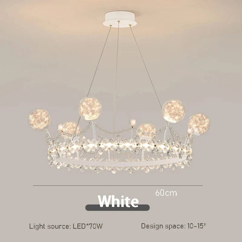 Lustres en couronne de cristal pour chambres d'enfants | Marco Lucetti Blanc 60cm