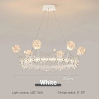 Lustres en couronne de cristal pour chambres d'enfants | Marco Lucetti Blanc 80cm