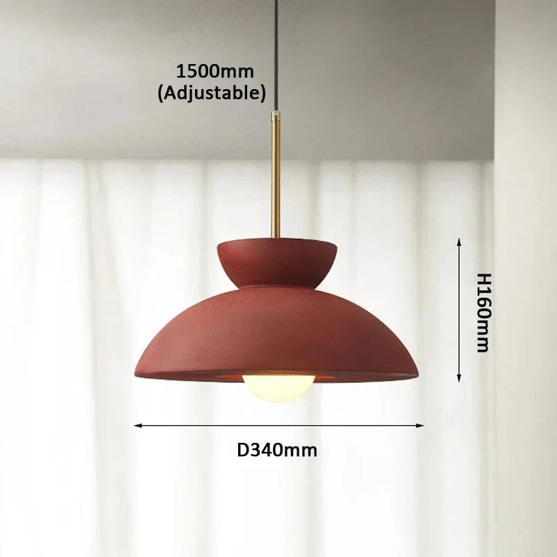 Lustres en résine LED Wabi Sabi Moderne pour un Éclairage Suspendu Élégant | Marco Lucetti Diamant Rouge / D340xH160mm / Aucune ampoule incluse