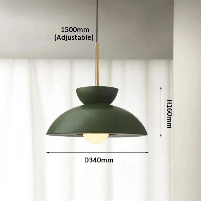 Lustres en résine LED Wabi Sabi Moderne pour un Éclairage Suspendu Élégant | Marco Lucetti Vert / D340xH160mm / Aucune ampoule incluse