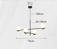 Lustres et lampes suspendues pour une décoration intérieure lumineuse et tendance | Marco Lucetti 4 têtes noires / Blanc froid