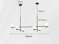 Lustres et lampes suspendues pour une décoration intérieure lumineuse et tendance | Marco Lucetti 6 têtes noires B / Blanc froid