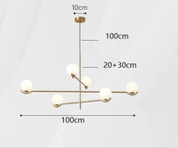 Lustres et lampes suspendues pour une décoration intérieure lumineuse et tendance | Marco Lucetti 6 têtes or A / Blanc froid