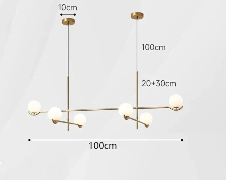 Lustres et lampes suspendues pour une décoration intérieure lumineuse et tendance | Marco Lucetti 6 têtes or B / Blanc froid