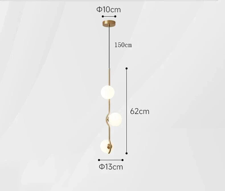 Lustres Fantaisie pour un Éclairage Intérieur Élégant - Lampes Suspendues Lumineuses pour Salon | Marco Lucetti 3 têtes en or / Blanc froid