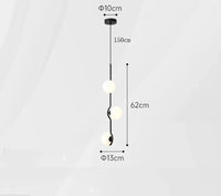 Lustres Fantaisie pour un Éclairage Intérieur Élégant - Lampes Suspendues Lumineuses pour Salon | Marco Lucetti 3 têtes noires / Blanc froid