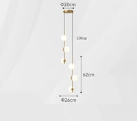 Lustres Fantaisie pour un Éclairage Intérieur Élégant - Lampes Suspendues Lumineuses pour Salon | Marco Lucetti 6 têtes en or / Gradation à distance RC