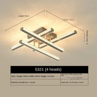  Lustres géométriques LED nordiques pour une décoration intérieure moderne | Marco Lucetti 4 têtes
