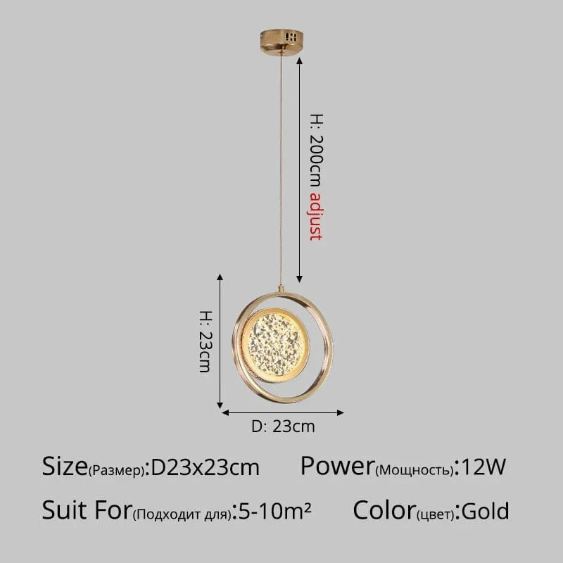 Lustres LED de Luxe | Marco Lucetti D23x23cm 12w
