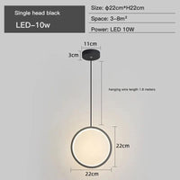 Lustres LED de luxe pour salons | Marco Lucetti Noir-22cm