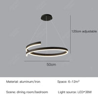 Lustres LED de luxe pour salons | Marco Lucetti Noir-50cm