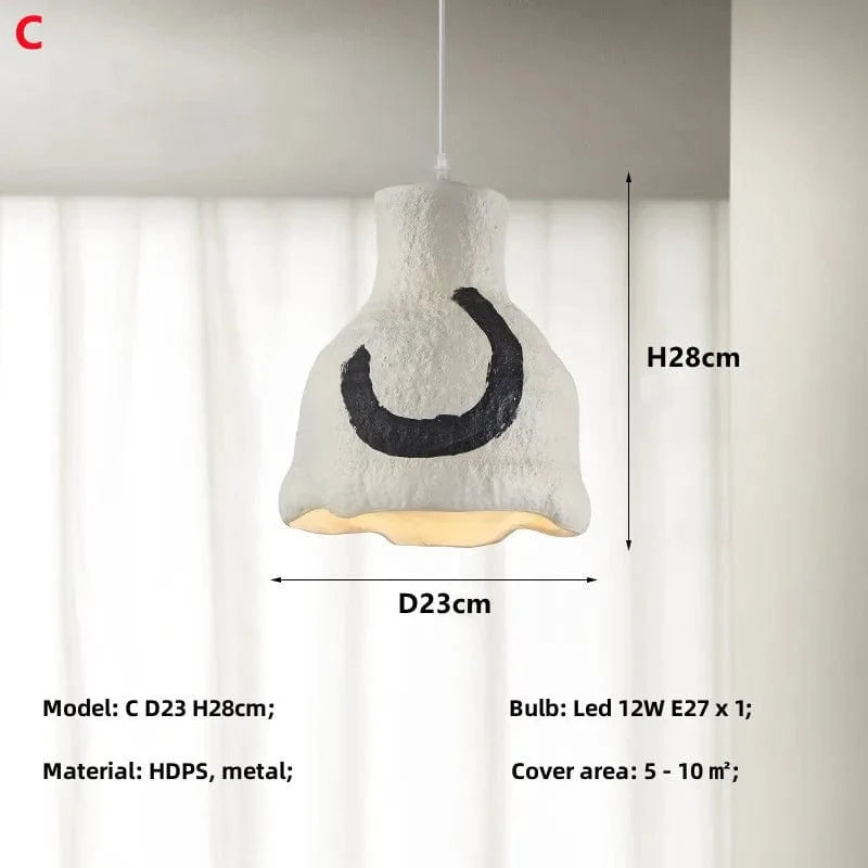 Lustres LED de Restaurant Wabi Sabi : lustres de suspension nordiques pour salon, créations modernes pour éclairer café et bar | Marco Lucetti C / Lumière chaude 3000K