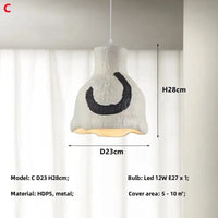 Lustres LED de Restaurant Wabi Sabi : lustres de suspension nordiques pour salon, créations modernes pour éclairer café et bar | Marco Lucetti C / Lumière chaude 3000K