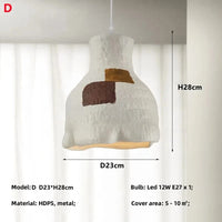 Lustres LED de Restaurant Wabi Sabi : lustres de suspension nordiques pour salon, créations modernes pour éclairer café et bar | Marco Lucetti D / Lumière chaude 3000K