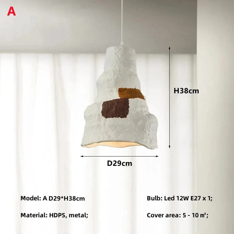 Lustres LED de Restaurant Wabi Sabi : lustres de suspension nordiques pour salon, créations modernes pour éclairer café et bar | Marco Lucetti UN / Lumière chaude 3000K