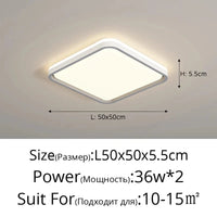 Lustres LED design pour une décoration intérieure moderne | Marco Lucetti Carré gris 50CM / Luminosité variable