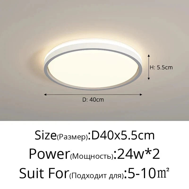 Lustres LED design pour une décoration intérieure moderne | Marco Lucetti Gris Rond 40CM / Luminosité variable