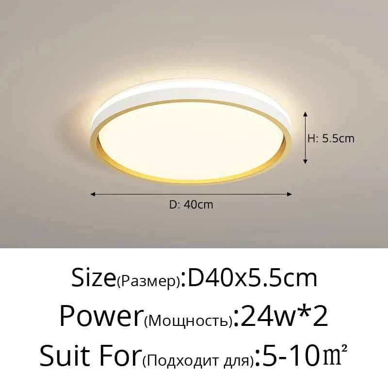 Lustres LED design pour une décoration intérieure moderne | Marco Lucetti Or Rond 40CM / Luminosité variable