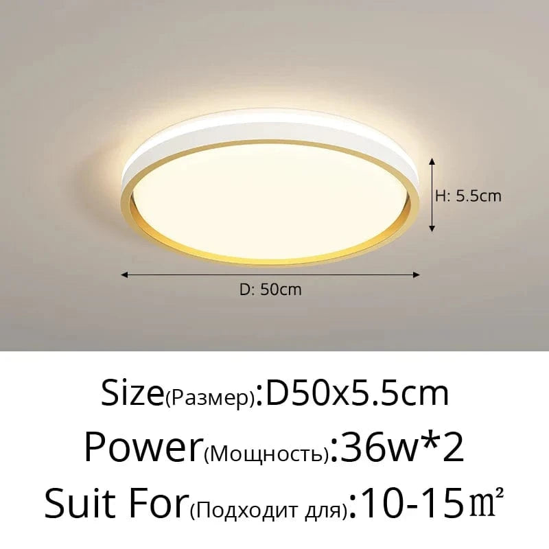 Lustres LED design pour une décoration intérieure moderne | Marco Lucetti Or Rond 50CM / Luminosité variable