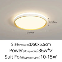 Lustres LED design pour une décoration intérieure moderne | Marco Lucetti Or Rond 50CM / Luminosité variable