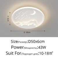 Lustres LED: Éclairage Intérieur Premium Pour Décoration de Maison | Marco Lucetti A blanc de 50 cm / Blanc froid, pas de télécommande