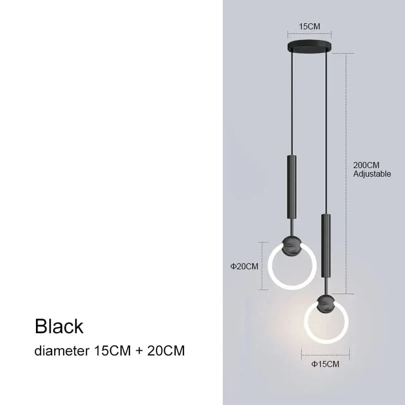 Lustres LED Modernes de Luxe pour une Décoration Élégante | Marco Lucetti Noir 15 20CM / Blanc froid