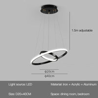 Lustres LED modernes pour salon salle à manger cuisine : Suspension lumineuse pour un éclairage intérieur élégant | Marco Lucetti C Type-20 40 cm / Lumière neutre