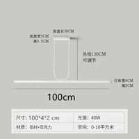 Lustres LED Modernes pour Table - Luminaires Suspendus Simples | Marco Lucetti Blanc 100cm / Intensité variable à distance