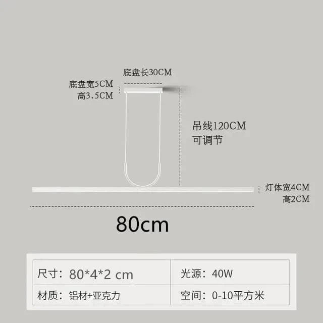 Lustres LED Modernes pour Table - Luminaires Suspendus Simples | Marco Lucetti Blanc 80cm / Intensité variable à distance