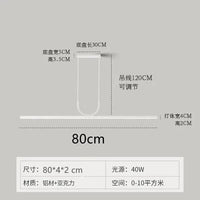 Lustres LED Modernes pour Table - Luminaires Suspendus Simples | Marco Lucetti Blanc 80cm / Intensité variable à distance