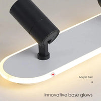 Lustres Led modernes: Projecteurs design pour salon, salle à manger, chambre, cuisine - Acrylique noir | Marco Lucetti