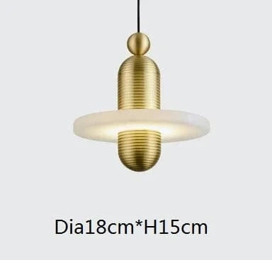 Lustres LED nordiques en marbre de luxe | Marco Lucetti Style doré 1 / Blanc froid